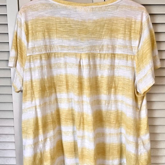 Style & Co. V-Neck Tee * Cotton * Size 2X (20-22) * Yellow * Excel Cond - Picture 4 of 5